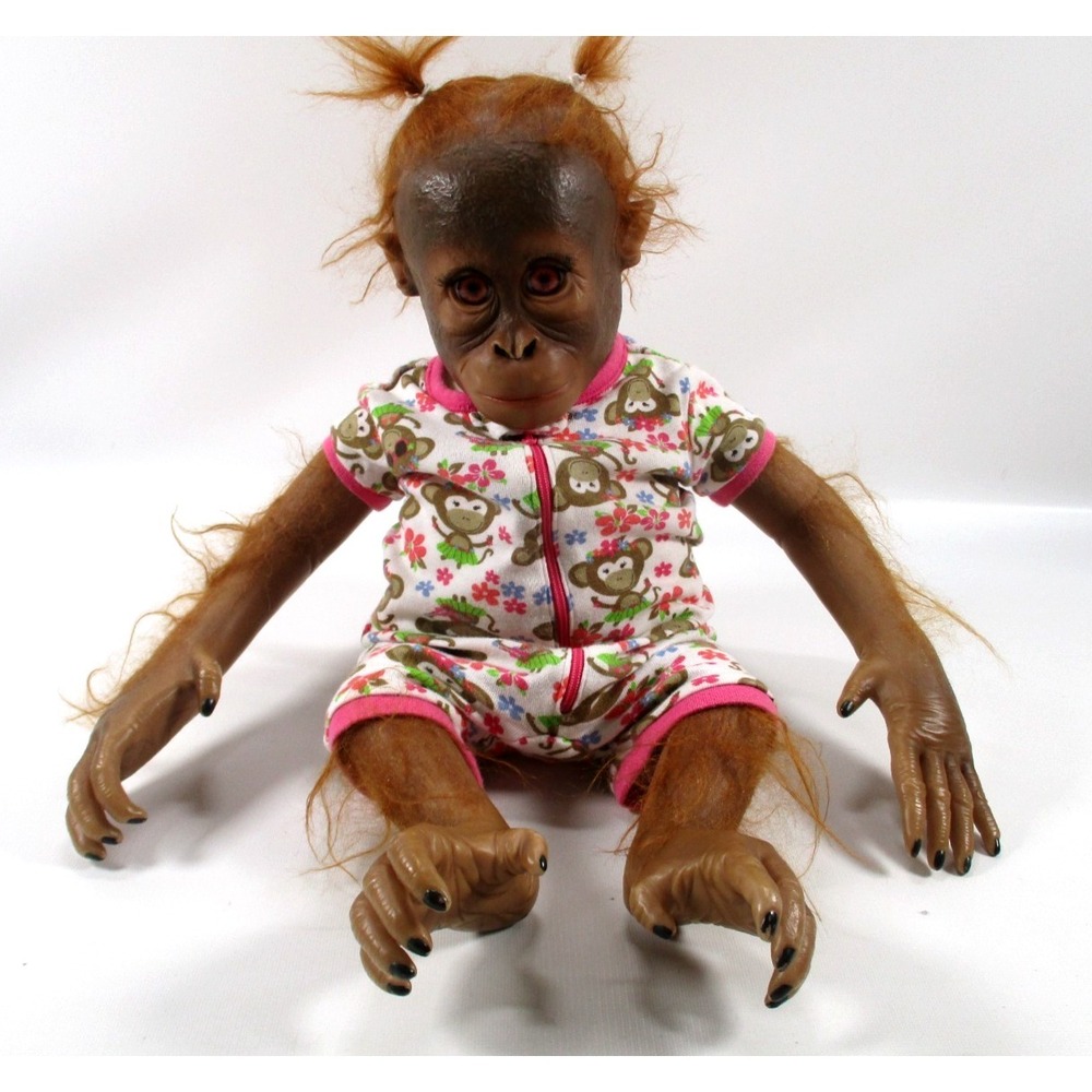 Ashton-Drake‎ Galleries "Annabelle's Hugs" Baby Monkey Doll Ina Volprich 22"